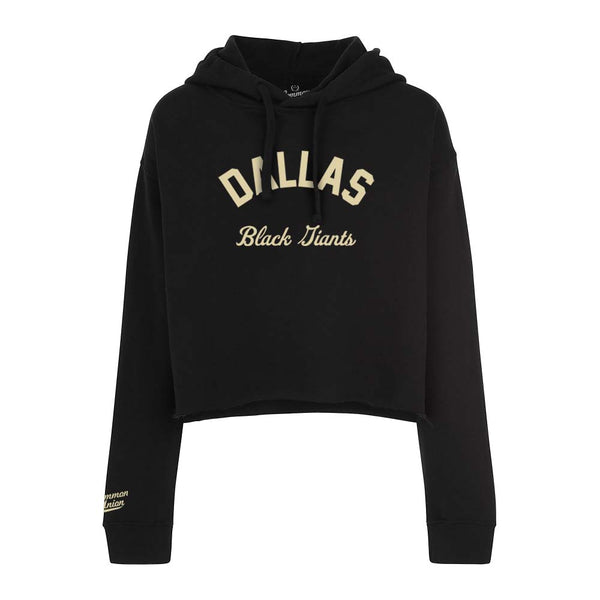 DALLAS BLACK GIANTS AWAY TEAM CROP TOP HOODIE