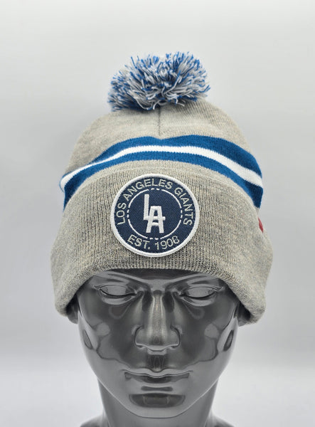 LOS ANGELES GIANTS GRAY DUGOUT KNIT POM BEANIE