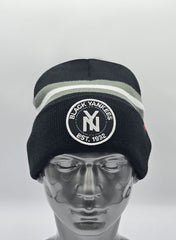 NEW YORK BLACK YANKEES DUGOUT KNIT CUFFED BEANIE BLACK