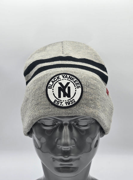 NEW YORK BLACK YANKEES DUGOUT KNIT CUFFED BEANIE GRAY