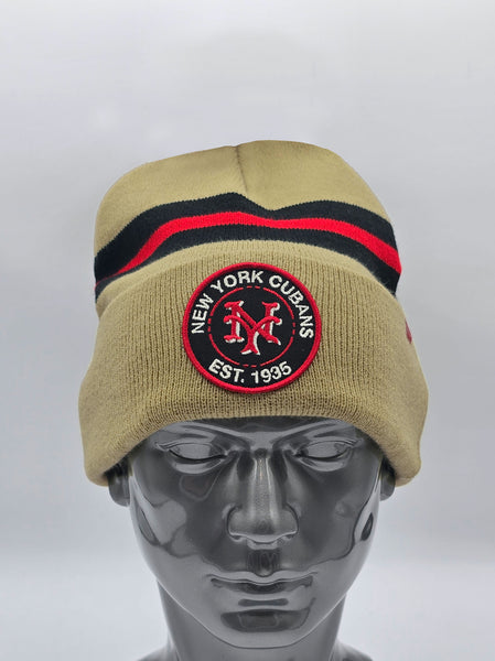 NEW YORK CUBANS DUGOUT KNIT CUFFED BEANIE KHAKI