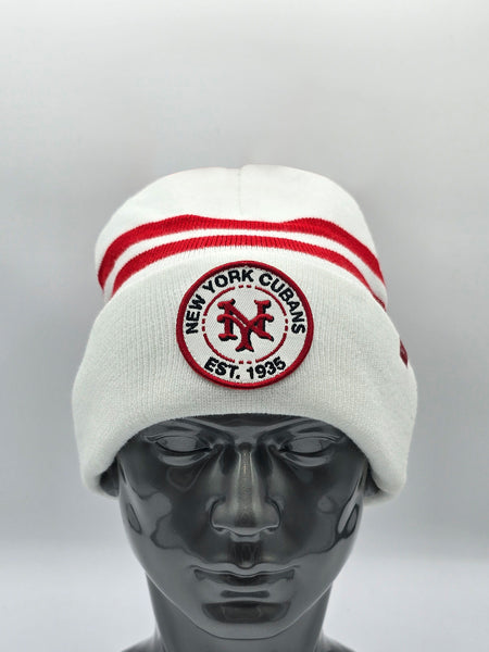 NEW YORK CUBANS DUGOUT KNIT CUFFED BEANIE WHITE