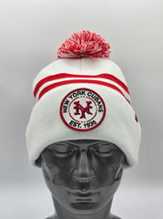 NEW YORK CUBANS WHITE DUGOUT KNIT POM BEANIE