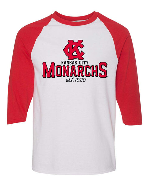 KC MONARCHS RAGLAN GAME TIME TEE