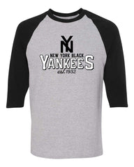 NEW YORK BLACK YANKEES RAGLAN GAME TIME TEE