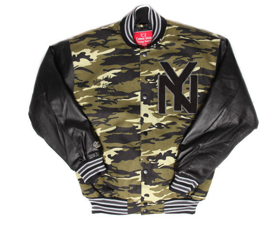 New York Blk Yankees Premium Camo Varsity Jacket – Common Union Shop