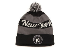 New York Blk Yankees Knit Cuff w/ Pom